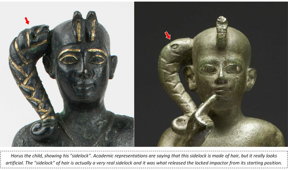 Horus the Child Infant Osiris Eye Sidelock Hair Ancient Egytpian God